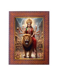 Mata Saraswati Photo Frame 13X17 Inch Religious Wall & Table Decor Frame | Mata Saraswati Spiritual Photo Frame For Home, Temple & Office (F18129X13X17)