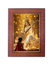Lord Kartikeya Photo Frame 19X23 Inch Religious Wall & Table Decor Frame | Lord Kartikeya Spiritual Photo Frame For Home, Temple & Office | Decorative Hindu God & Goddess Frame (Pack Of 1) (F18137