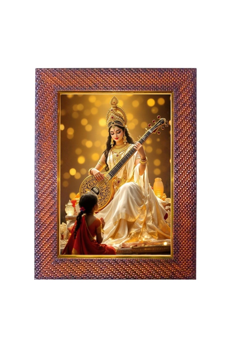Lord Kartikeya Photo Frame 19X23 Inch Religious Wall & Table Decor Frame | Lord Kartikeya Spiritual Photo Frame For Home, Temple & Office | Decorative Hindu God & Goddess Frame (Pack Of 1) (F18137