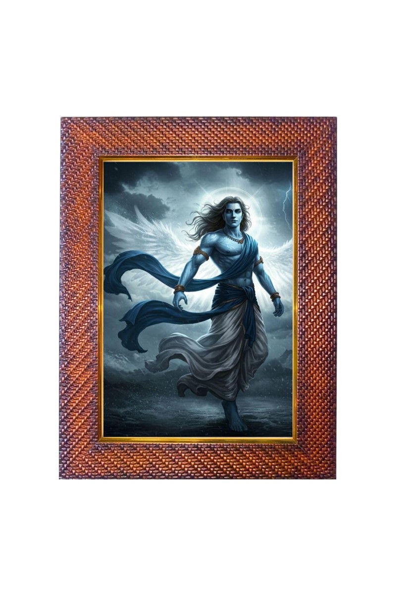 Lord Ayyapan Photo Frame Religious Wall & Table Decor Frame | Lord Ayyapan Spiritual Photo Frame For Home, Temple & Office | Decorative Hindu God & Goddess Frame (Pack Of 1) (F18214)