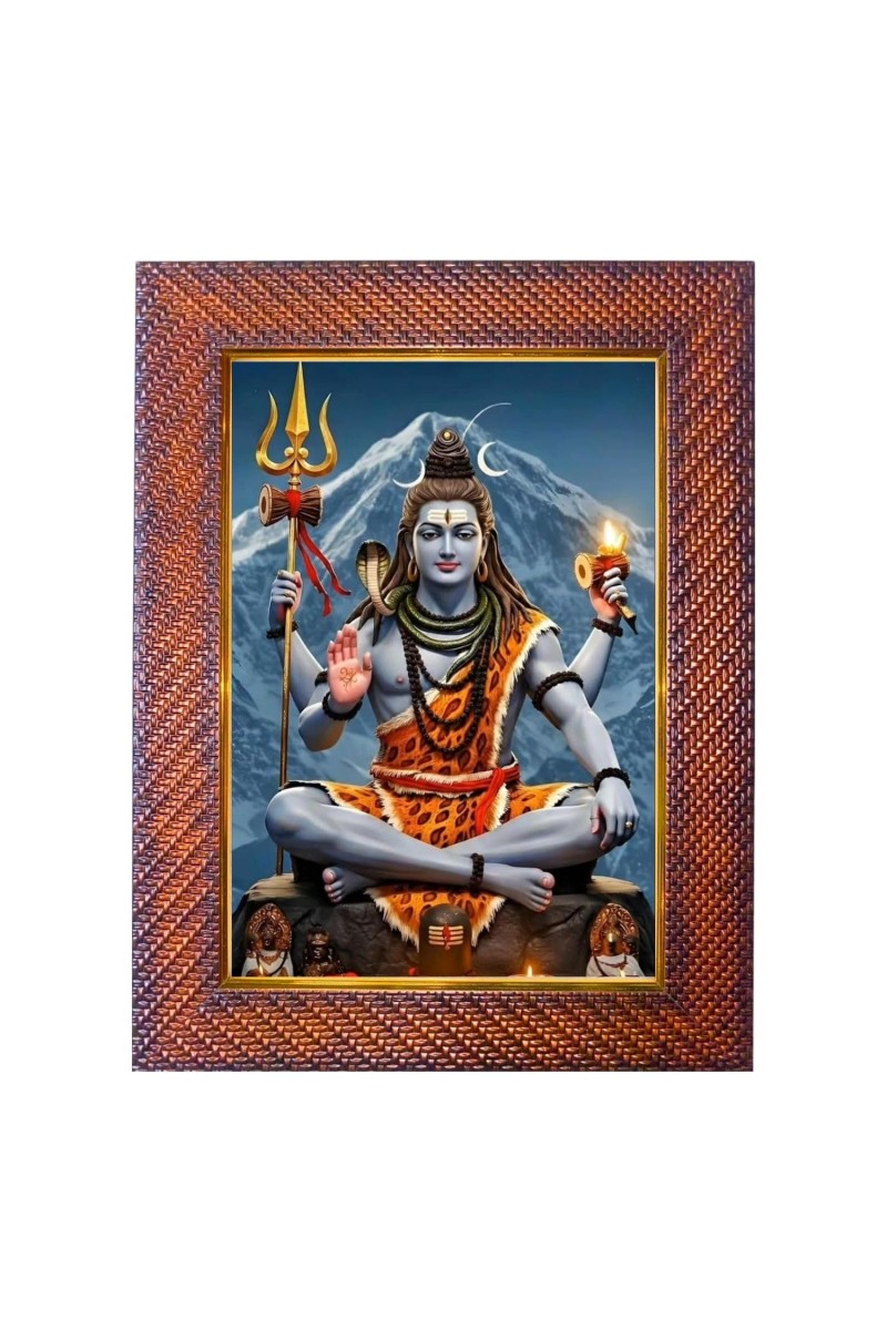 Lord Vishnu Photo Frame Religious Wall & Table Decor Frame | Lord Vishnu Spiritual Photo Frame For Home, Temple & Office | Decorative Hindu God & Goddess Frame (Pack Of 1) (F18075)