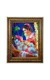 Hi Tech Sales Bal Krishna and Yashoda Maiyya HD Photo Frame for Office, Wall/Table, Study room & living room, gifts | PVC Frame & Front Face - Glass (7 X 9)