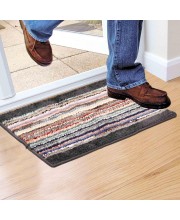 Home Beautiful Grey Polyester Door Mat