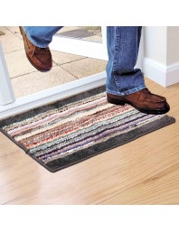 Home Beautiful Grey Polyester Door Mat
