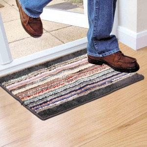 Home Beautiful Grey Polyester Door Mat Home Beautiful Grey Polyester Door Mat