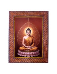 Gautama Budhha Photo Frame 19X23 Inch Religious Wall & Table Decor Frame | Gautama Budhha Spiritual Photo Frame For Home, Temple & Office (F18200X19X23)