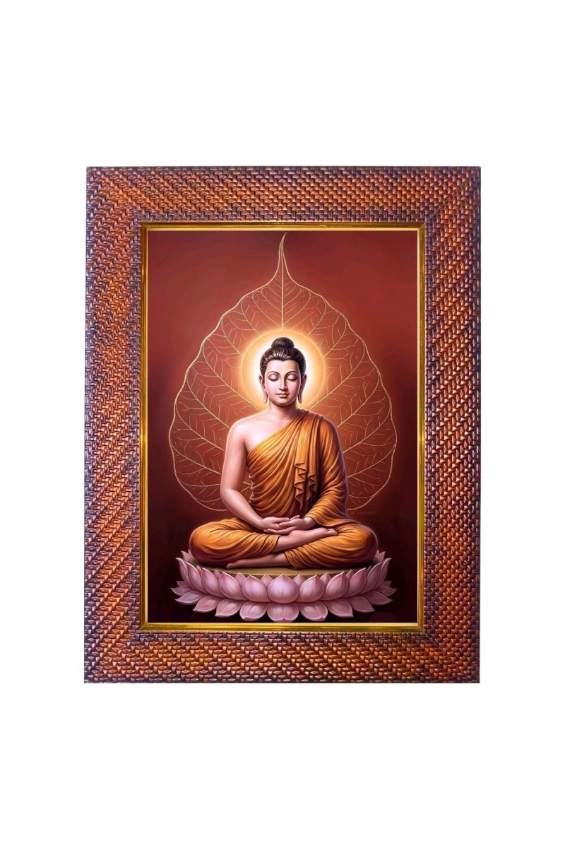 Gautama Budhha Photo Frame 13X17 Inch Religious Wall & Table Decor Frame | Gautama Budhha Spiritual Photo Frame For Home, Temple & Office (F18200X13X17)