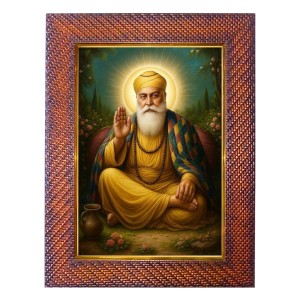 Guru Gobind Singh Ji Photo Frame 19X23 Inch Religious Wall & Table Decor Frame | Guru Gobind Singh Ji Spiritual Photo Frame For Home, Temple & Office | Decorative Hindu God & Goddess Frame (Pack O