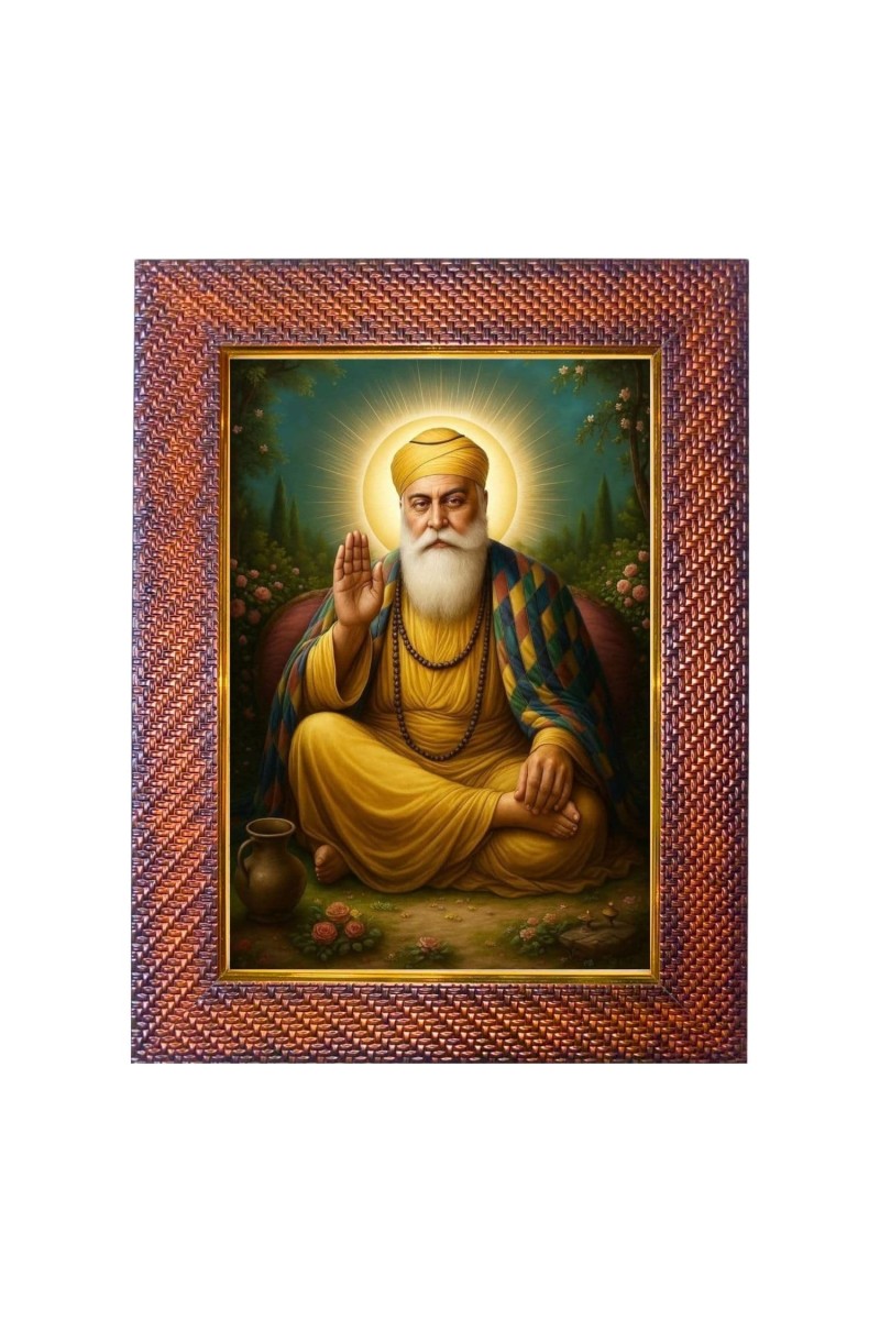 Guru Gobind Singh Ji Photo Frame 19X23 Inch Religious Wall & Table Decor Frame | Guru Gobind Singh Ji Spiritual Photo Frame For Home, Temple & Office | Decorative Hindu God & Goddess Frame (Pack O