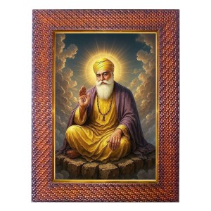 Guru Nanak Photo Frame 15X19 Inch Religious Wall & Table Decor Frame | Guru Nanak Spiritual Photo Frame For Home, Temple & Office | Decorative Hindu God & Goddess Frame (Pack Of 1) (F18239) Guru Nanak Photo Frame 15X19 Inch Religious Wall & Table Decor Frame | Guru Nanak Spiritual Photo Frame For Home, Temple & Office | Decorative Hindu God & Goddess Frame (Pack Of 1) (F18239)