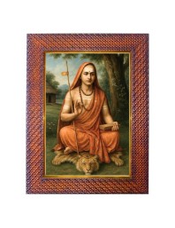 Sri Chaitanyaa Mahaprabhu Photo Frame 21X25 Inch Religious Wall & Table Decor Frame | Sri Chaitanyaa Mahaprabhu Spiritual Photo Frame For Home, Temple & Office (F18330X21X25)