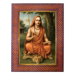 Sri Chaitanyaa Mahaprabhu Photo Frame 21X25 Inch Religious Wall & Table Decor Frame | Sri Chaitanyaa Mahaprabhu Spiritual Photo Frame For Home, Temple & Office (F18330X21X25)