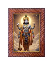 Lord Vishnu Photo Frame 19X23 Inch Religious Wall & Table Decor Frame | Lord Vishnu Spiritual Photo Frame For Home, Temple & Office | Decorative Hindu God & Goddess Frame (Pack Of 1) (F18100)