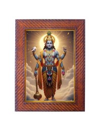 Lord Vishnu Photo Frame 19X23 Inch Religious Wall & Table Decor Frame | Lord Vishnu Spiritual Photo Frame For Home, Temple & Office | Decorative Hindu God & Goddess Frame (Pack Of 1) (F18100)