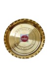 Small Brass Puja Thali/Bhog Thali for Mandir with Beautiful Design for Home & Temple Decoration & Gifting (14 cm)