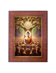 Gautama Budhha Photo Frame 17X21 Inch Religious Wall & Table Decor Frame | Gautama Budhha Spiritual Photo Frame For Home, Temple & Office (F18197X17X21)