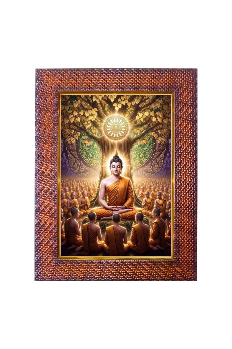 Gautama Budhha Photo Frame 13X17 Inch Religious Wall & Table Decor Frame | Gautama Budhha Spiritual Photo Frame For Home, Temple & Office (F18197X13X17)