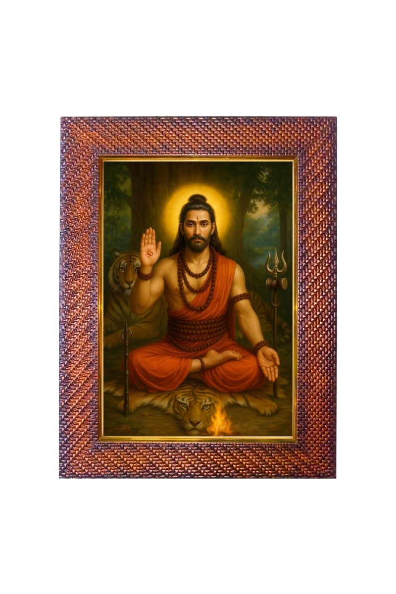 Guru Ram Dasji Photo Frame 13X17 Inch Religious Wall & Table Decor Frame | Guru Ram Dasji Spiritual Photo Frame For Home, Temple & Office | Decorative Hindu God & Goddess Frame (Pack Of 1) (F18344