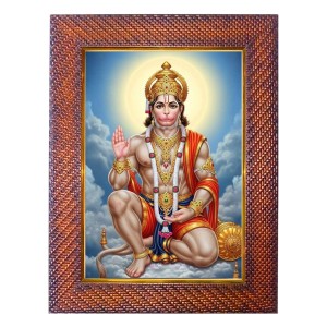 Lord Ganesha Photo Frame 15X19 Inch Religious Wall & Table Decor Frame | Lord Ganesha Spiritual Photo Frame For Home, Temple & Office | Decorative Hindu God & Goddess Frame (Pack Of 1) (F18098)