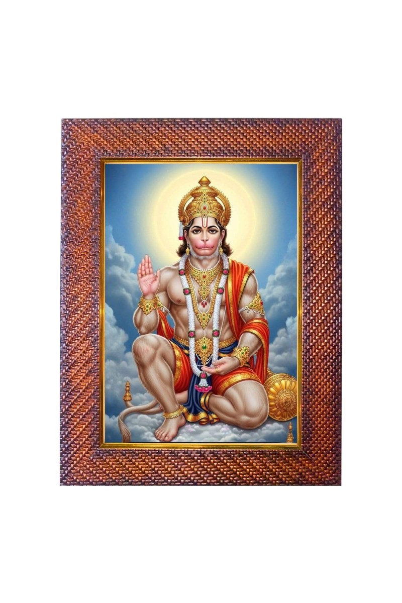 Lord Ganesha Photo Frame 21X25 Inch Religious Wall & Table Decor Frame | Lord Ganesha Spiritual Photo Frame For Home, Temple & Office | Decorative Hindu God & Goddess Frame (Pack Of 1) (F18098)