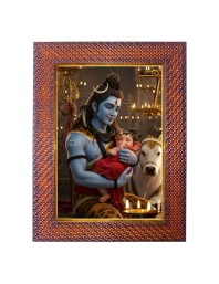 Lord Vishnu Kurma Avatar Photo Frame 19X23 Inch Religious Wall & Table Decor Frame | Lord Vishnu Kurma Avatar Spiritual Photo Frame For Home, Temple & Office (F18151X19X23)
