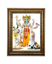 HI Tech Sale Lord vishnu picture frame photo for puja wall art portrait image spiritual framed home decor guru divine (10 x 12)