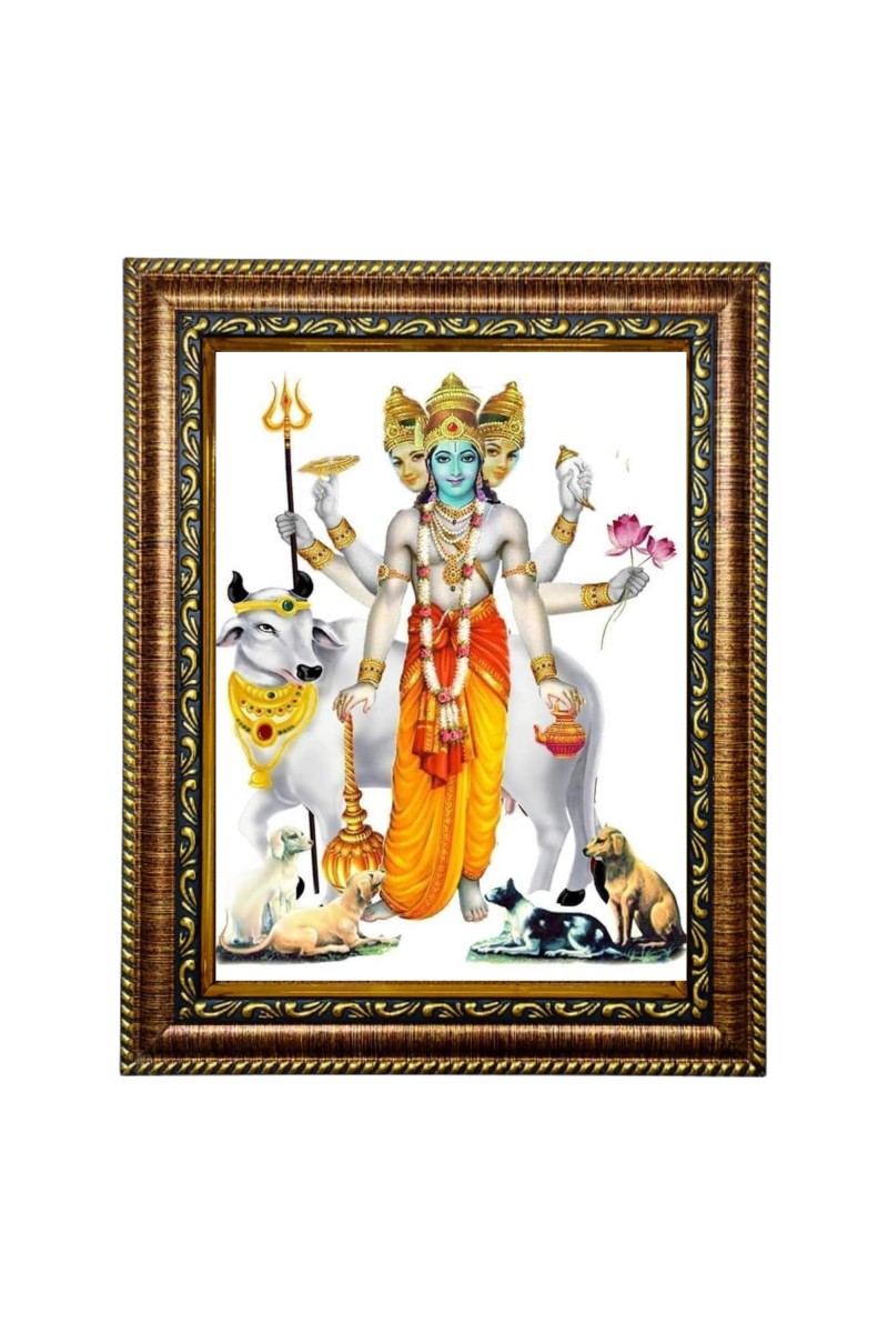 HI Tech Sale Lord vishnu picture frame photo for puja wall art portrait image spiritual framed home decor guru divine (8 x 10)