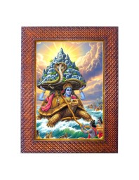 Lord Krishna Photo Frame Religious Wall & Table Decor Frame | Lord Krishna Spiritual Photo Frame For Home, Temple & Office | Decorative Hindu God & Goddess Frame (Pack Of 1) (F18159)