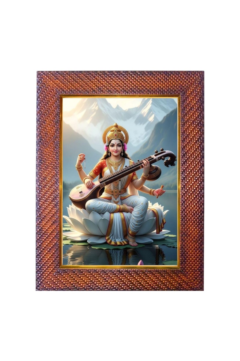 Lord Kartikeya Photo Frame Religious Wall & Table Decor Frame | Lord Kartikeya Spiritual Photo Frame For Home, Temple & Office | Decorative Hindu God & Goddess Frame (Pack Of 1) (F18138