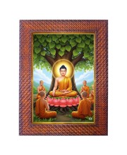 Gautama Budhha Photo Frame 13X17 Inch Religious Wall & Table Decor Frame | Gautama Budhha Spiritual Photo Frame For Home, Temple & Office (F18195X13X17)