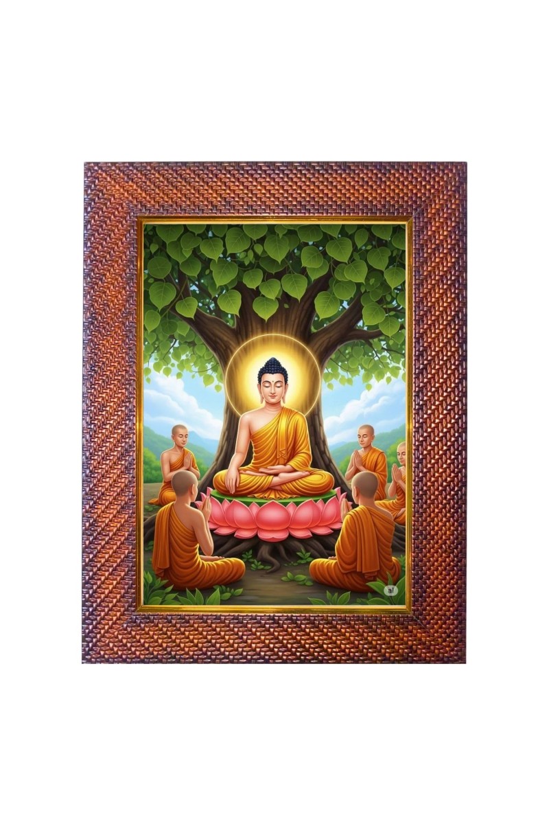 Gautama Budhha Photo Frame 13X17 Inch Religious Wall & Table Decor Frame | Gautama Budhha Spiritual Photo Frame For Home, Temple & Office (F18195X13X17)