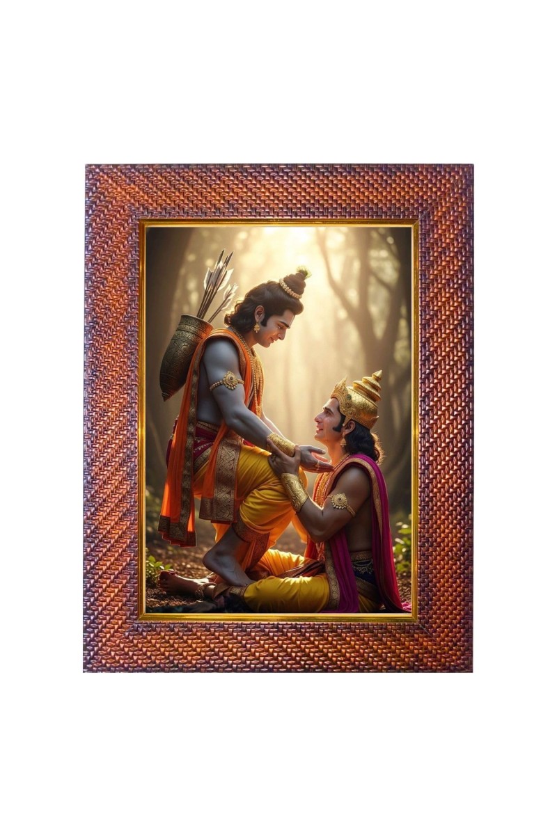 Lord Shanidev Photo Frame 17X21 Inch Religious Wall & Table Decor Frame | Lord Shanidev Spiritual Photo Frame For Home, Temple & Office | Decorative Hindu God & Goddess Frame (Pack Of 1) (F18365)