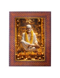 Swami Sivananda Saraswati Photo Frame 17X21 Inch Religious Wall & Table Decor Frame | Swami Sivananda Saraswati Spiritual Photo Frame For Home, Temple & Office | Decorative Hindu God & Goddess Fra