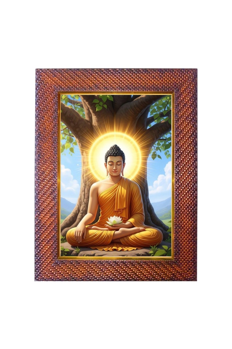 Gautama Budhha Photo Frame 13X17 Inch Religious Wall & Table Decor Frame | Gautama Budhha Spiritual Photo Frame For Home, Temple & Office (F18194X13X17)