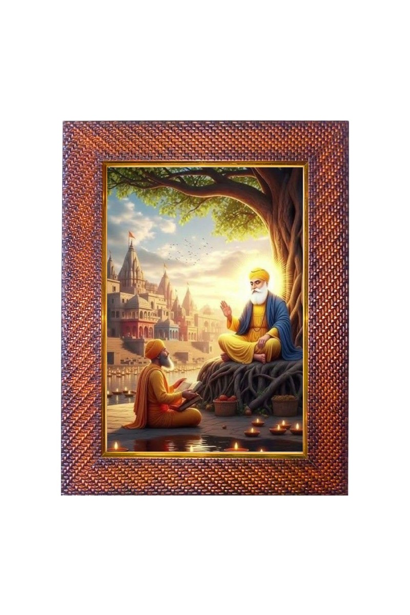 Guru Granth Sahib Ji Photo Frame 13X17 Inch Religious Wall & Table Decor Frame | Guru Granth Sahib Ji Spiritual Photo Frame For Home, Temple & Office (F18253X13X17)