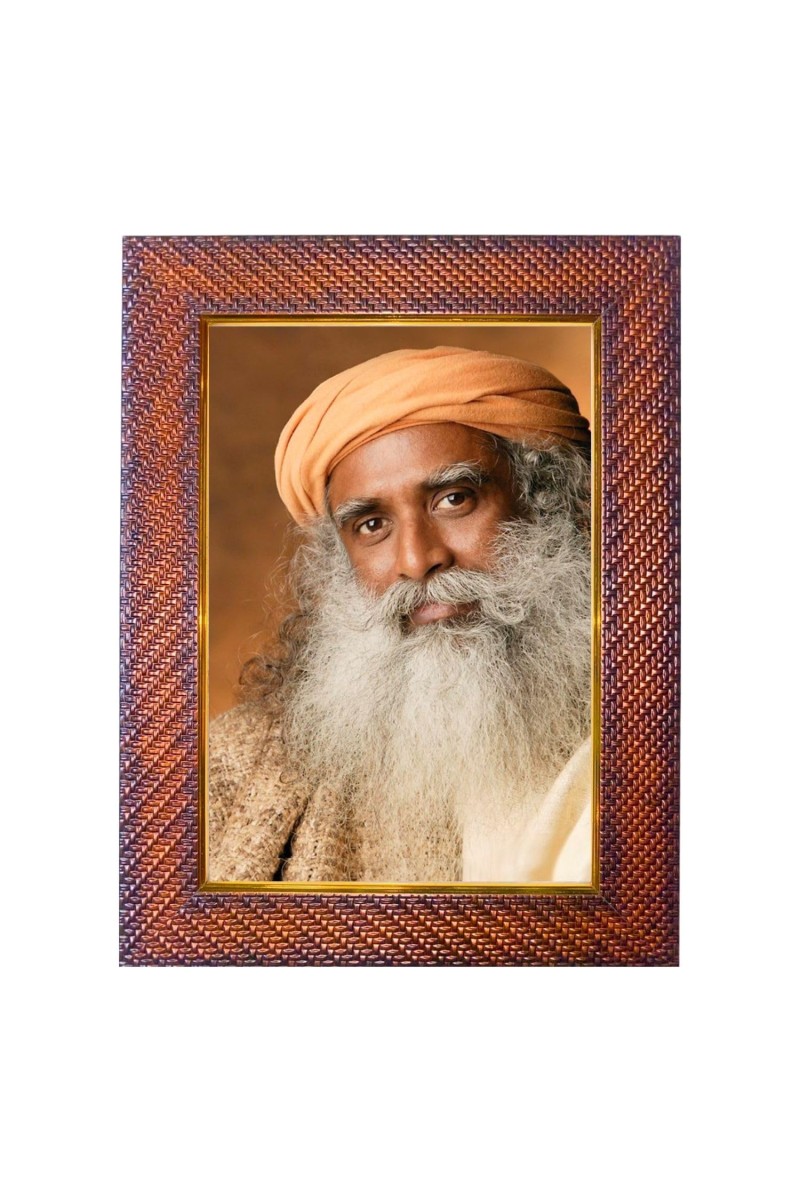 Pujya Morari Bapu Photo Frame Religious Wall & Table Decor Frame | Pujya Morari Bapu Spiritual Photo Frame For Home, Temple & Office | Decorative Hindu God & Goddess Frame (Pack Of 1) (