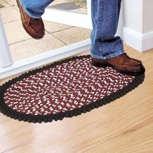 Home Beautiful Black Polyester Door Mat