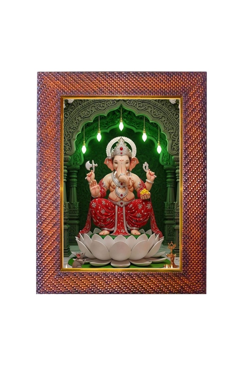 Radha Krishna Photo Frame Religious Wall & Table Decor Frame | Radha Krishna Spiritual Photo Frame For Home, Temple & Office | Decorative Hindu God & Goddess Frame (Pack Of 1) (F18065)