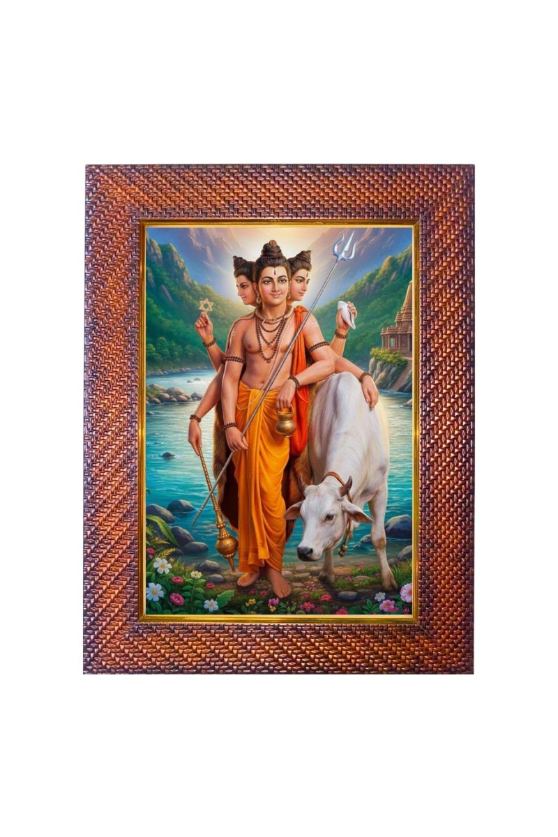 Maa Durga Photo Frame 17X21 Inch Religious Wall & Table Decor Frame | Maa Durga Spiritual Photo Frame For Home, Temple & Office | Decorative Hindu God & Goddess Frame (Pack Of 1) (F18123)