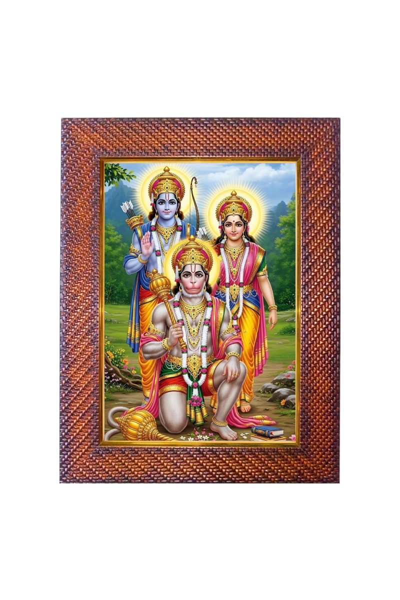 Lord Ganesha Photo Frame 13X17 Inch Religious Wall & Table Decor Frame | Lord Ganesha Spiritual Photo Frame For Home, Temple & Office | Decorative Hindu God & Goddess Frame (Pack Of 1) (F18096)