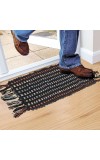 Home Beautiful Black Polyester Cotton Door Mat