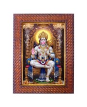 Lord Hanuman Photo Frame Religious Wall & Table Decor Frame | Lord Hanuman Spiritual Photo Frame For Home, Temple & Office | Decorative Hindu God & Goddess Frame (Pack Of 1) (F18099)