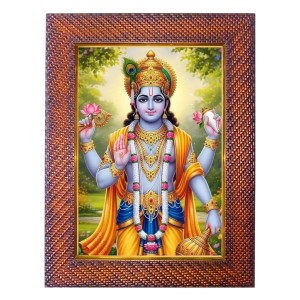 Radha Krishna Photo Frame 15X19 Inch Religious Wall & Table Decor Frame | Radha Krishna Spiritual Photo Frame For Home, Temple & Office | Decorative Hindu God & Goddess Frame (Pack Of 1) (F18083)