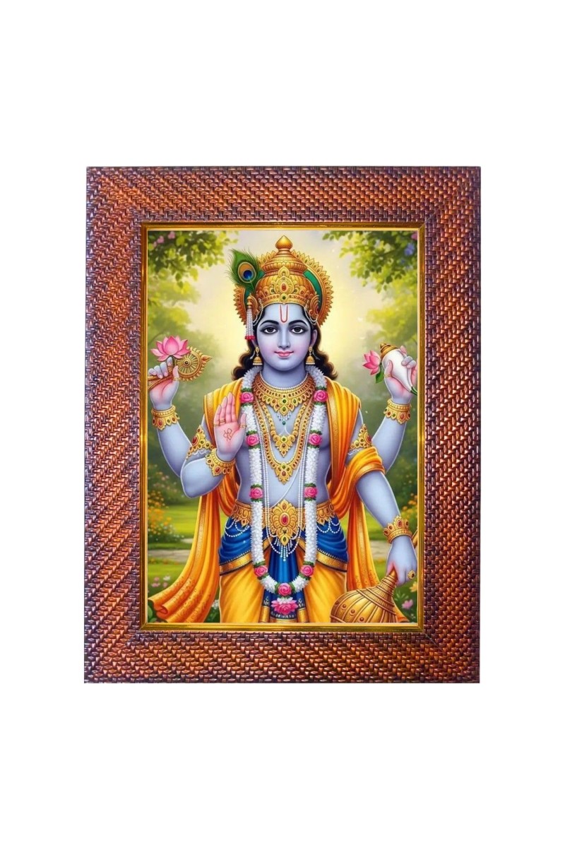 Radha Krishna Photo Frame Religious Wall & Table Decor Frame | Radha Krishna Spiritual Photo Frame For Home, Temple & Office | Decorative Hindu God & Goddess Frame (Pack Of 1) (F18083)
