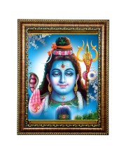Hi Tech Sales Photo Frame Bhagwan Shiv for Office, Wall/Table, Study room & living room, gifts | PVC Frame & Front Face - Glass (10 x 8 in)
