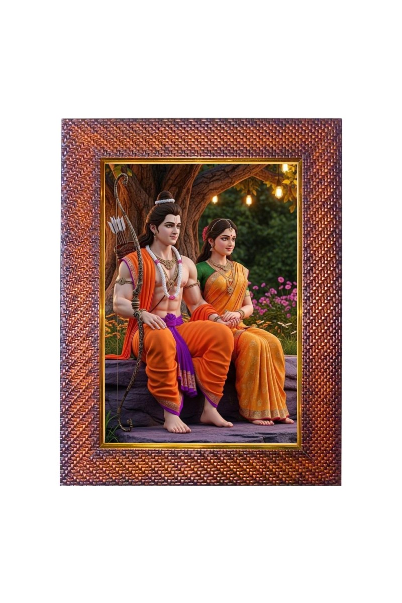 Lord Krishna Photo Frame Inch Religious Wall & Table Decor Frame | Lord Krishna Spiritual Photo Frame For Home, Temple & Office | Decorative Hindu God & Goddess Frame (Pack Of 1) (F18174)