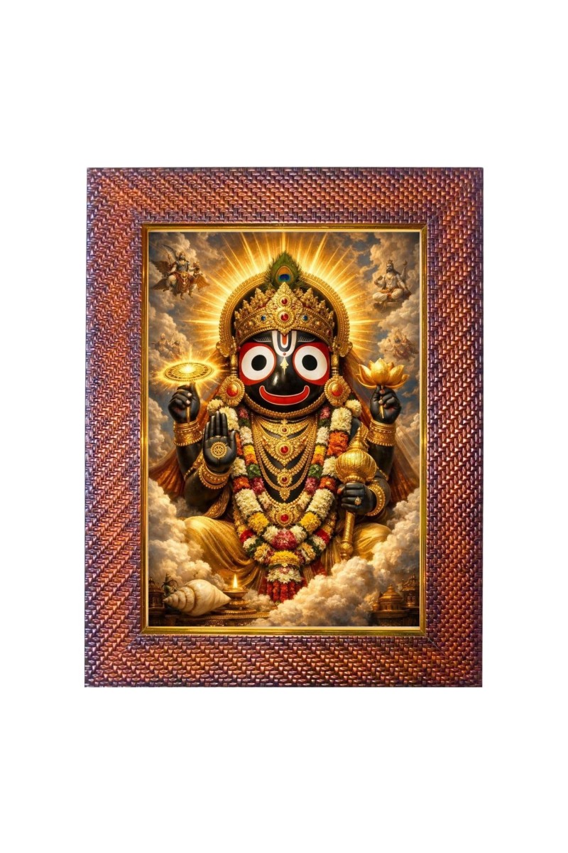 Lord Subrahmanya Photo Frame 19X23 Inch Religious Wall & Table Decor Frame | Lord Subrahmanya Spiritual Photo Frame For Home, Temple & Office | Decorative Hindu God & Goddess Frame (Pack Of 1) (F1