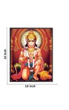 Hi Tech Sales SRI HANUMAN JI Multi colour Wood Laminated Photo Frame for wall/table, Study & living room, gifts,Puja,Divine Décor for Your Home (10x12 Inch)
