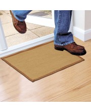 Home Beautiful Beige Polyester Cotton Door Mat