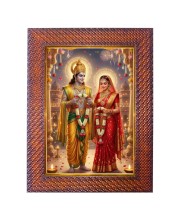 Lord Ram Lord Laxman Photo Frame 13X17 Inch Religious Wall & Table Decor Frame | Lord Ram Lord Laxman Spiritual Photo Frame For Home, Temple & Office | Decorative Hindu God & Goddess Frame (Pack O